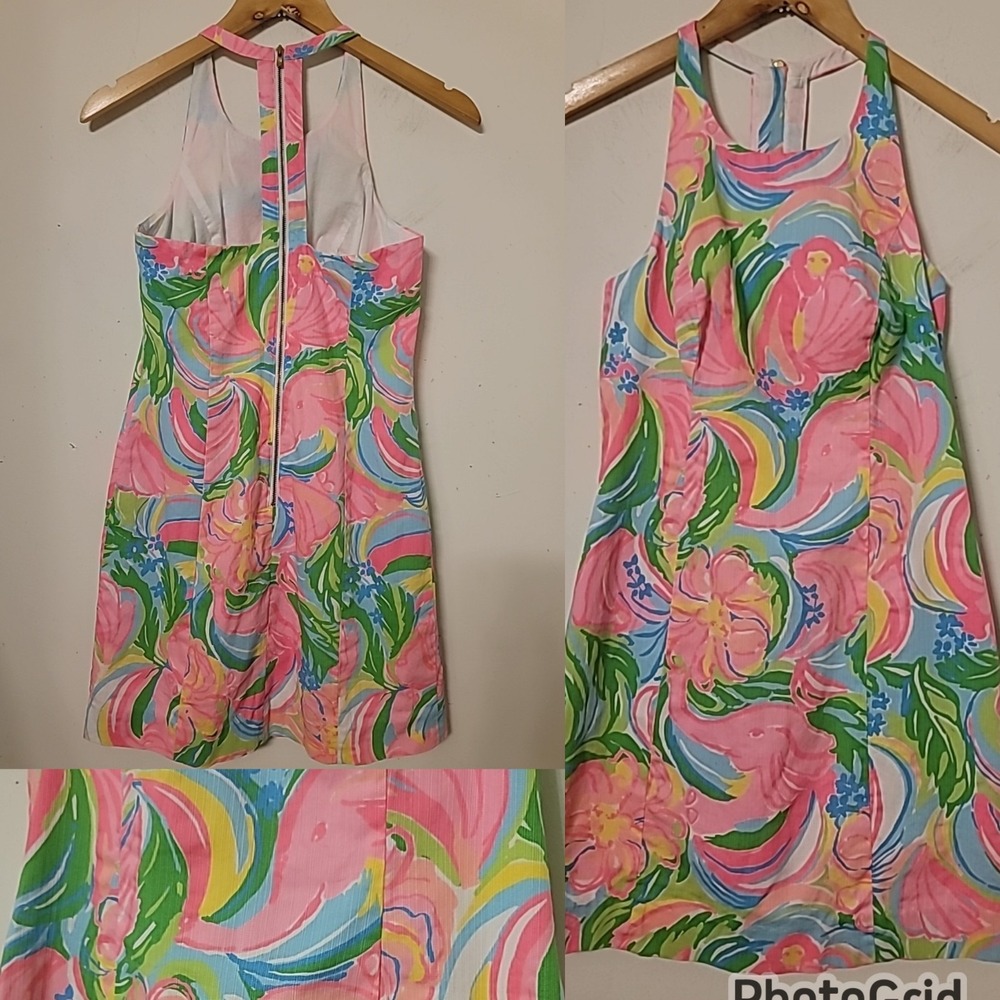 Lilly Pulitzer Women's‎ Dress Size 00 Racerback Short Floral Elephant Monkey